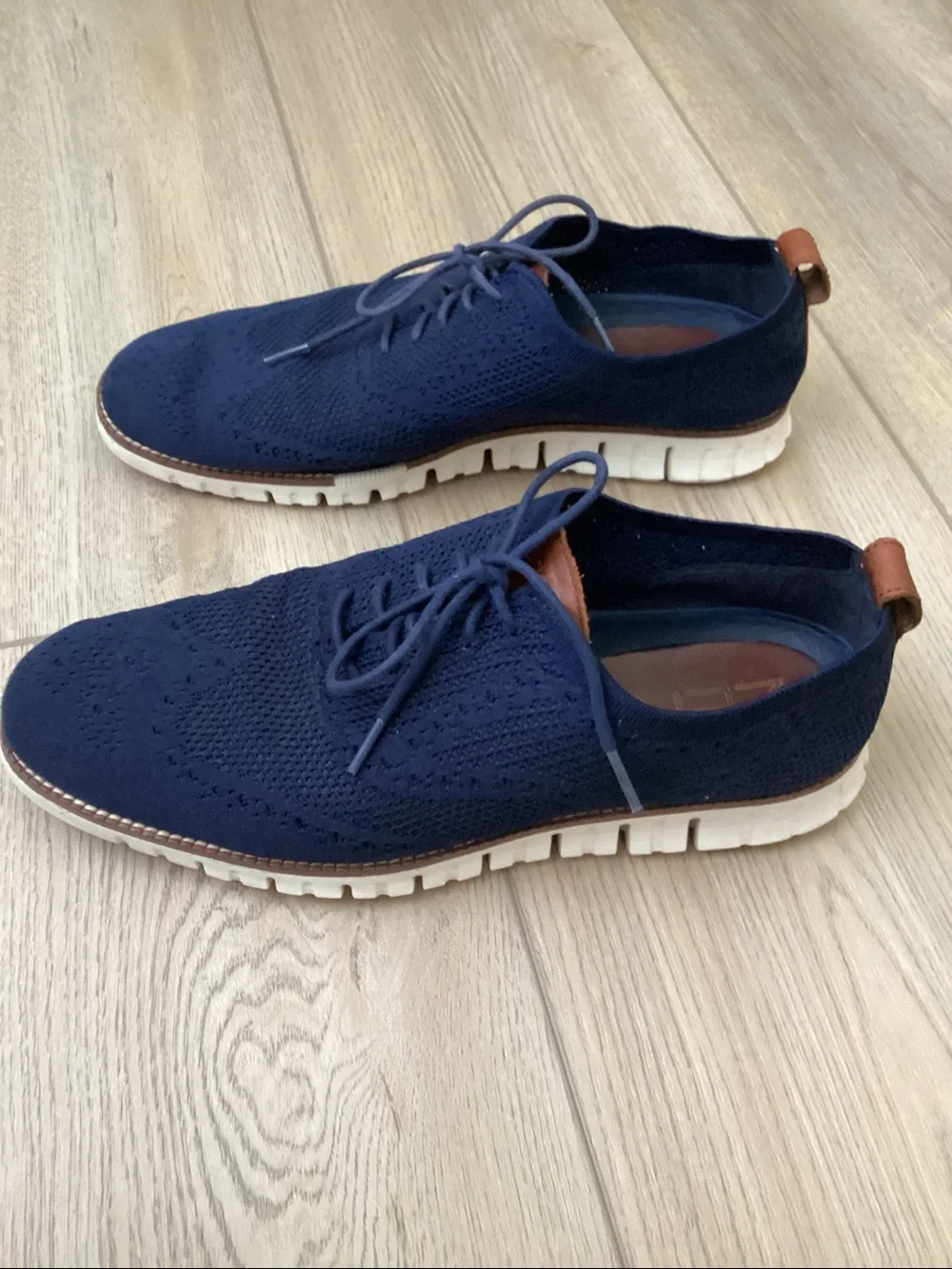 Cole Haan ZERØGRAND Stitchlite™ Wingtip Oxford Marine Blue Size 9.5 Smart Casual